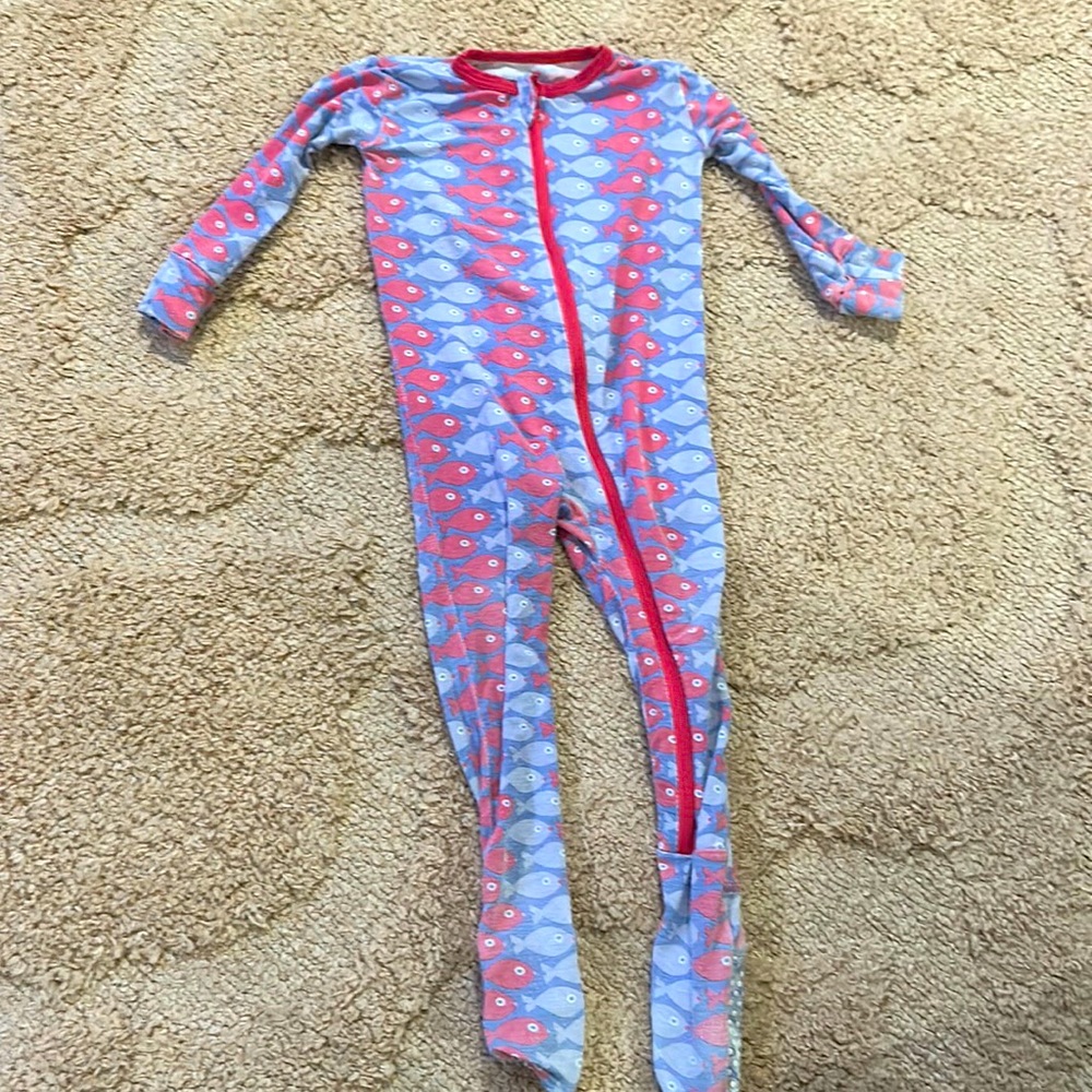 Kickee Pants 9-12mp Fish Footie Pajamas